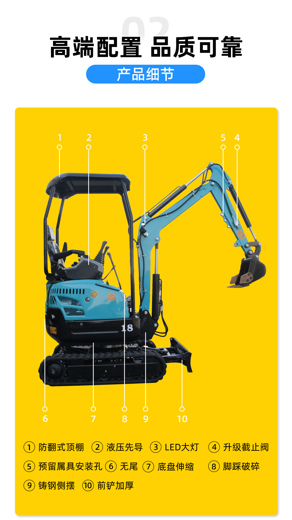KV18 Mini Excavator 